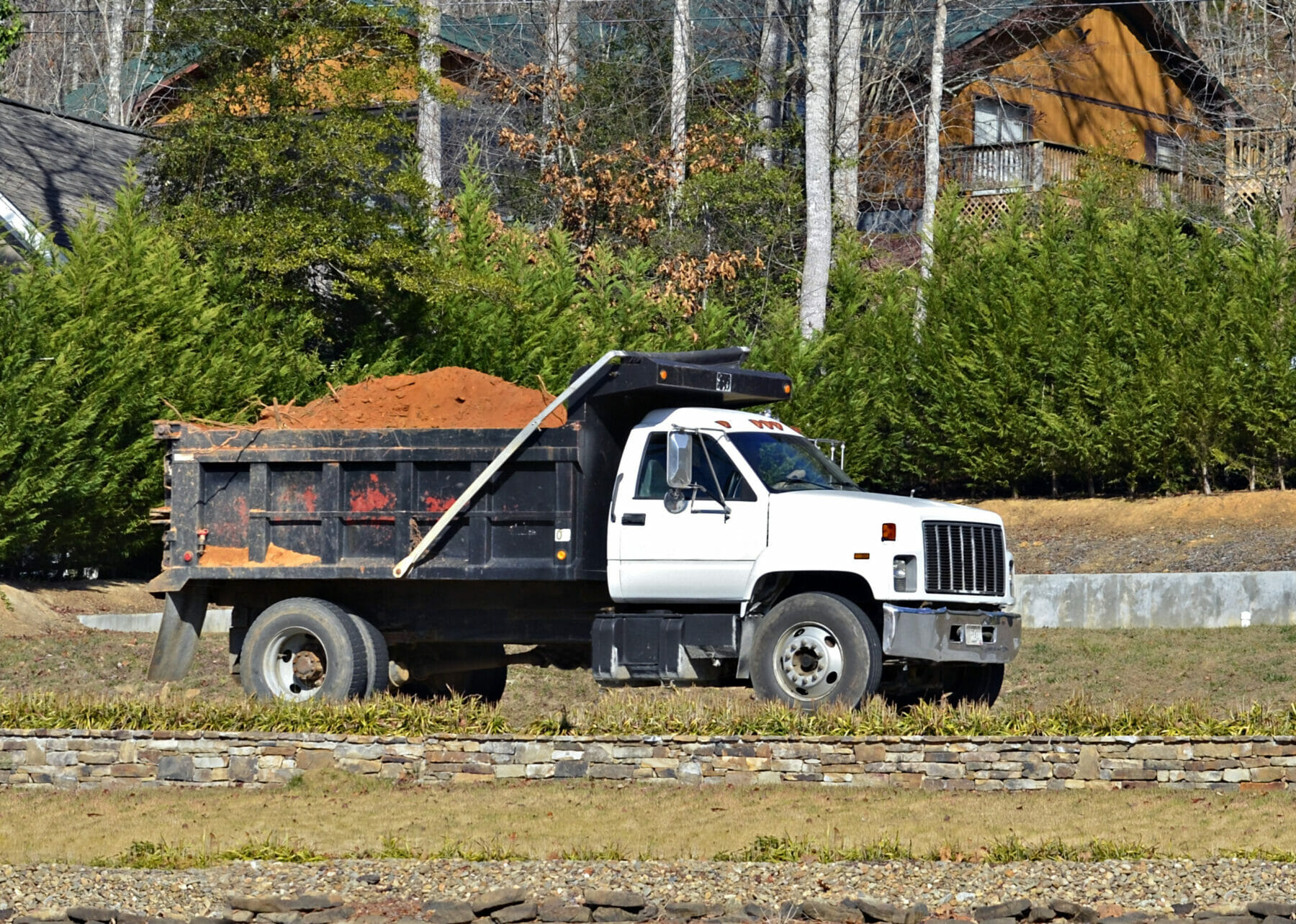 Dump Truck hauling dirt